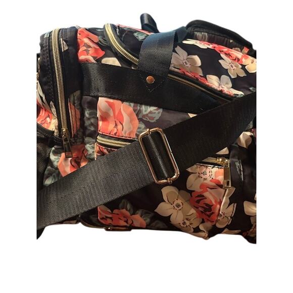 Weekender Bag Floral Duffle Overnight Bag Canvas Travel Carry On Waterproof - Picture 6 of 16